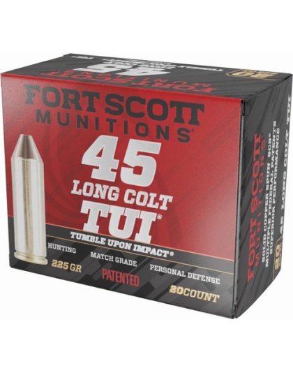 Fort Scott 45 Lc 225 Grain Tui Solid Copper 20 Rounds 25 Boxes per Case