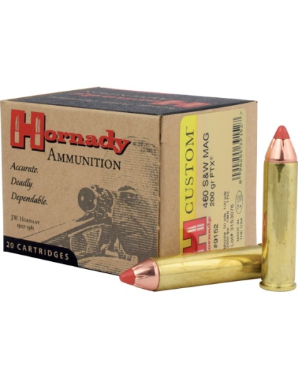 Hornady 460 Sw Magazine 200 Grain Ftx 20 Rounds 10 Boxes per Case