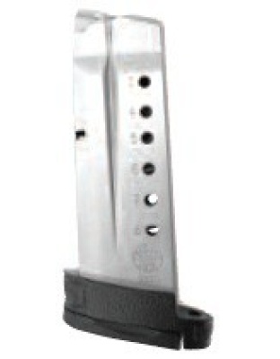 Smith & Wesson Magazine M&P40 Shield 7 Rounds with Magazine Extension Stainless Steel-Black