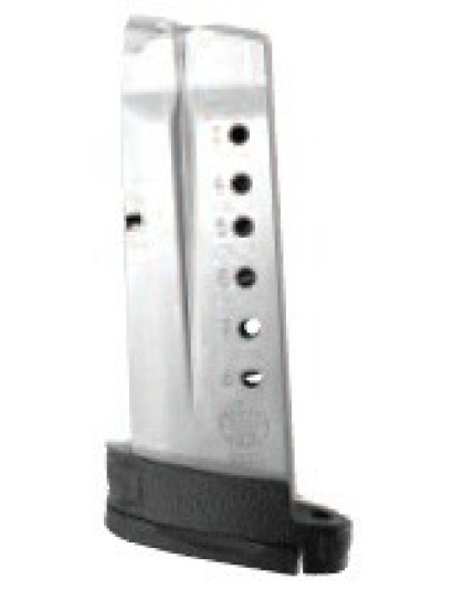 Smith & Wesson Magazine M&P40 Shield 7 Rounds with Magazine Extension Stainless Steel-Black