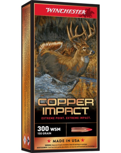Winchester Ammunition Copper Impact 300 Winchester Short Magnum 150 Grain 20 Rounds 10 Boxes per Case