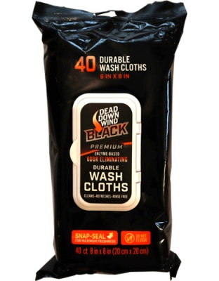 Dead Down Wind Black Premium Wash Cloths 40 Count