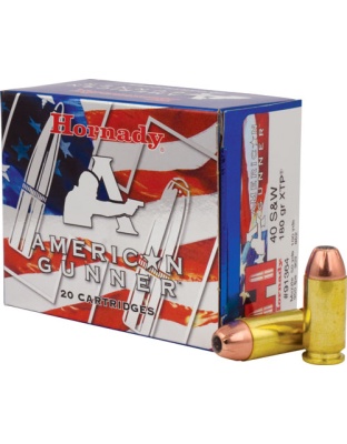 Hornady American Gunner 40 S&W 180 Grain XTP 20 Rounds 10 Boxes per Case