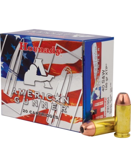 Hornady American Gunner 40 S&W 180 Grain XTP 20 Rounds 10 Boxes per Case