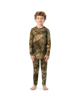 Indera Youth Camo Thermal Baselayer Set Realtree APX Small