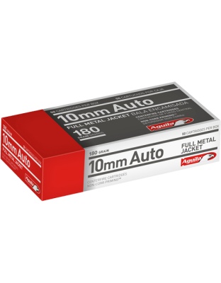 Aguila 10 mm 180 Grain Full Metal Jacket 50 Rounds 20 Boxes per Case