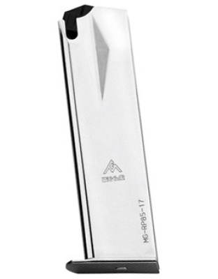 MEC-Gar Magazine Ruger P85/89/93/94/95/PC9 9 mm 17 Rounds Nickel