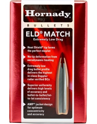 Hornady Bullets 30CAL.308 155 Grain ELD-Match 100 Count 15 Boxes per Case