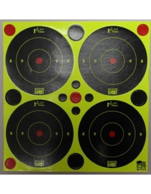 Pro-Shot Products Splatter Shot Target Bullseye 3" Green Peel/Stick 12 Sheets