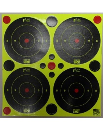 Pro-Shot Products Splatter Shot Target Bullseye 3" Green Peel/Stick 12 Sheets