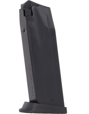 Hk Magazine USP45.45 ACP 12 Rounds Black Steel with Extd Fp