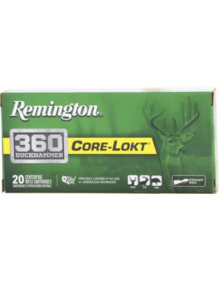 Remington 360 Buckhammer 200 Grain Core-Lokt Sp 20 Rounds