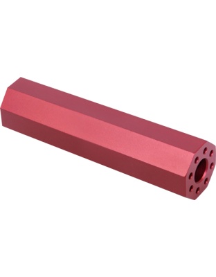 Guntec USA AR-15 Fake Suppressor 4.5" 1/2X28 Threads Red