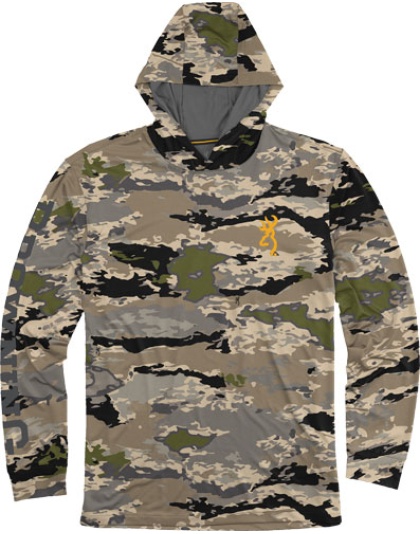 Browning Hooded Long Sleeve Tech T-Shirt Ovix X-Large