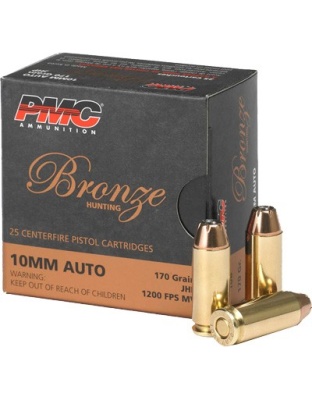 PMC 10 mm 170 Grain Jacketed Hollow Point 25 Rounds 20 Boxes per Case