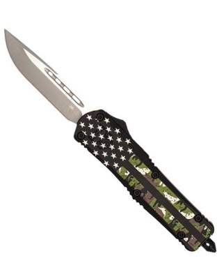 Cobratec Knives Medium FS3 Out-the-Front Camo American Flag 3" Drop Point