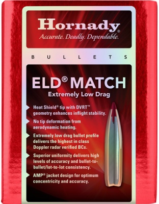 Hornady Bullets 6.5 mm.264 147 Grain ELD-Match 500 Count 6 Boxes per Case