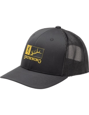 Browning Cap Elk Ridge 110MESH with Back Logo Patch Black/Gold