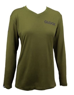 Glock Hooded Performance Long Sleeve Shirt Medium Grey