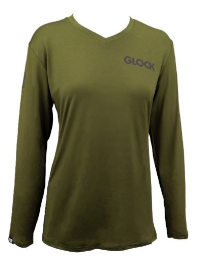 Glock Hooded Performance Long Sleeve Shirt Medium Grey