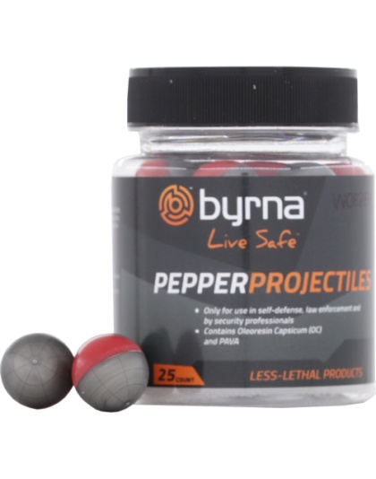 Byrna Technologies Pepper Projectiles 25 Count Tub .68 Caliber