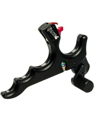 T.r.u. Ball Archery T.r.u. Ball Release Fang 4 Hand Held 4-Finger Thumb Black