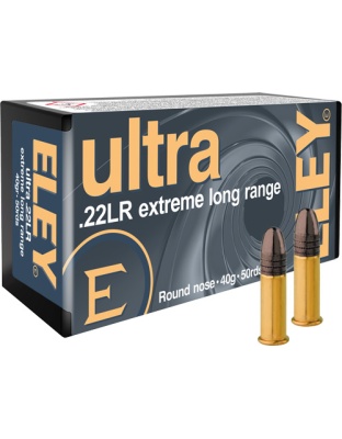 Eley Ultra Extreme Long Range 22LR 40 Grain Round Nose 50 Rounds 100 Boxes per Case