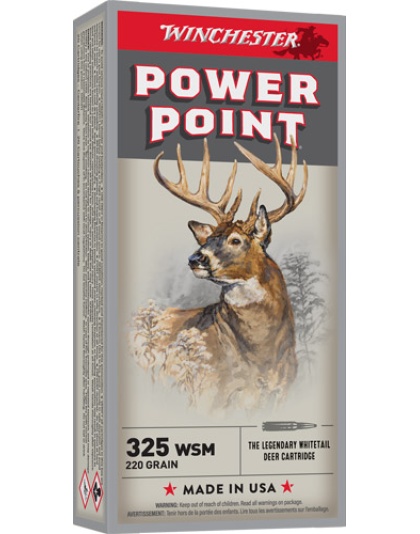 Winchester Ammunition Super-X 325 Winchester Short Magnum 220 Grain Power Point 20 Rounds 10 Boxes per Case