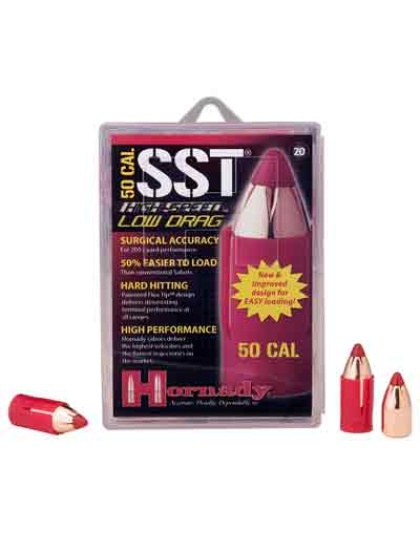 Hornady 50CAL Saboted Bullet 300 Grain Sst 20 Count 10 Boxes per Case