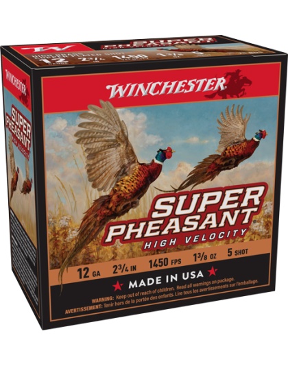Winchester Ammunition Super Pheasant 12 Gauge 1-3/8 Ounce #5 1450 Feet Per Second 25 Rounds 10BX/C