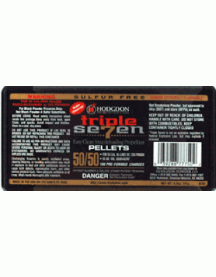 Hodgdon Triple Seven 50 Grain Pell 50 Caliber 100-Pack 12-Pack/Cs
