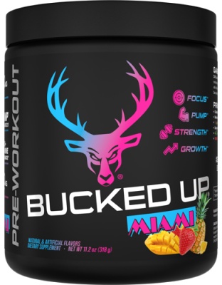 Bucked Up Pre-Workout Miami Strawberry Mango 30 Servings