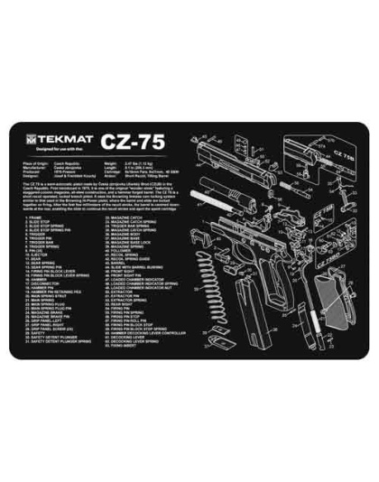 Tekmat Armorers Bench Mat 11"x17" CZ-75 Pistol