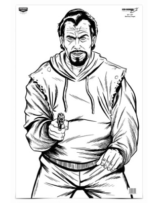 Birchwood Casey B/C Target Eze-Scorer 23"X35" Bad Guy Silhouette 5 Targets
