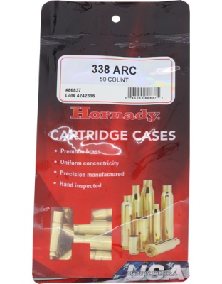 Hornady Unprimed Cases 338 Arc 50 Pack 5-Pack/Cs