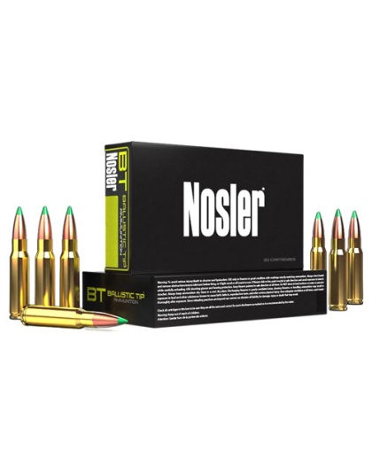 Nosler Bullets Boat Tail .308 Winchester (.308 Win) 165 Grain Ballistic Tip 20 Rounds
