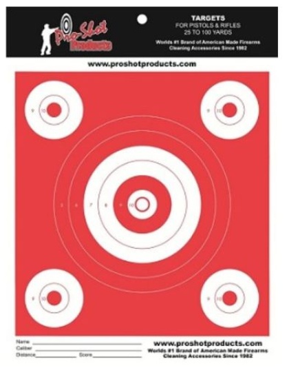 Pro-Shot Products Splatter Shot Target 9"X12" Orange Glow Bullseye 12-Pack