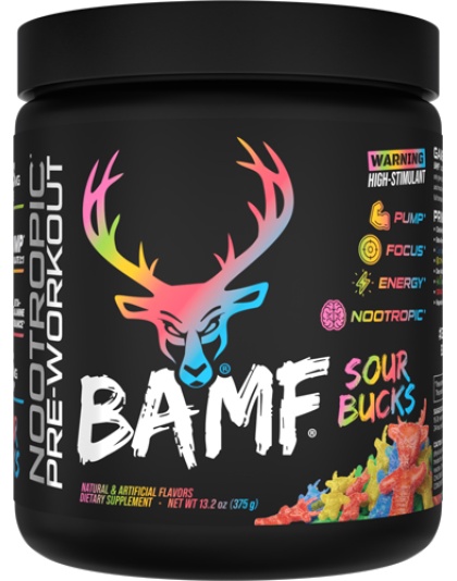 Bucked Up Pre-Workout Bamf Sour Bucks 30 Servings