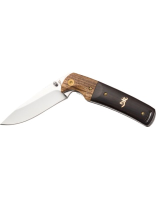 Browning Knife Buckmark Folding Hunter 3" Blade Wood