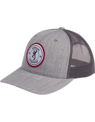 Browning Cap Scout Logo Heathr Gray with Circle Patch Logo Adjustable