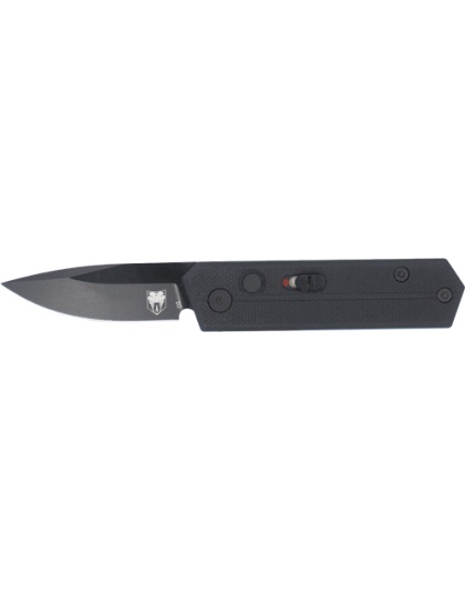 Cobratec Knives Stinger Folder 1.9" Black/Black D2 Blade Sd Button