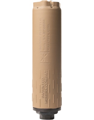 Huxwrx Safety Co. Flow 9K Ti Suppressor Cerakote Flat Dark Earth