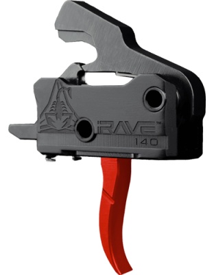 Rise Armament Trigger Rave 140 Sst Red 3.5LB AR-15 with Anti Walk Pins