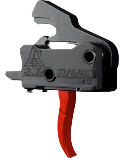 Rise Armament Trigger Rave 140 Sst Red 3.5LB AR-15 with Anti Walk Pins