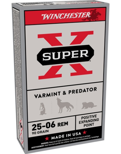 Winchester Ammunition Super-X 25-06 Rem 90 Grain Expand Pnt 20 Rounds 10BX/Cs