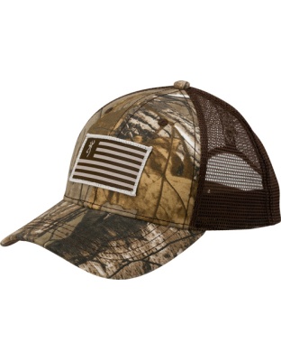 Browning Cap Patriot Flag/Buck Mark Patch Realtree Xtra Adjustable