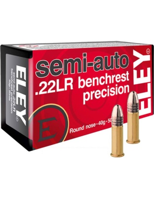 Eley Precision 22LR 40 Grain Semi Auto Benchrest 50 Rounds 100 Boxes per Case