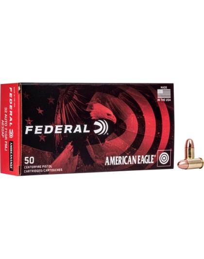Federal Ae 32 Automatic Colt Pistol 71 Grain Full Metal Jacket 50 Rounds 20 Boxes per Case