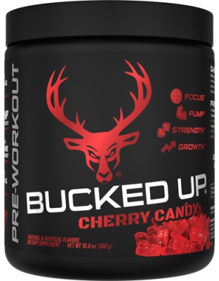 Bucked Up Pre-Workout Cherry Hard Candy 30 Servings