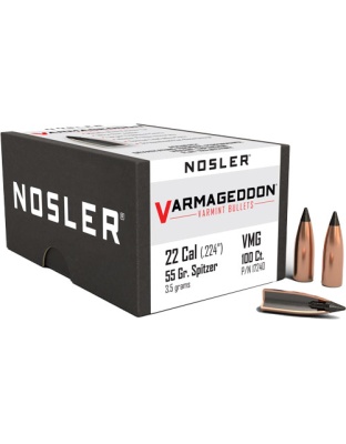 Nosler Bullets 22 Caliber.224 55 Grain Varmageddon Tipped 100 Count
